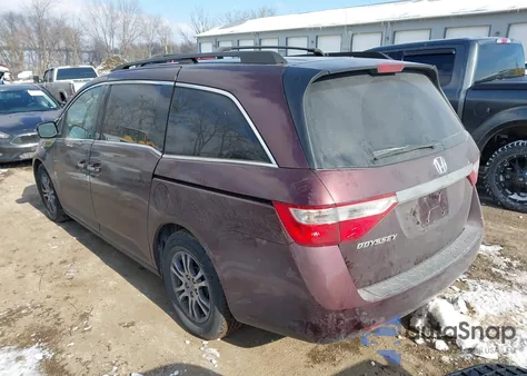 2011 Honda Odyssey Ex from USA, damaged, VIN 5FNRL5H4XBB063601